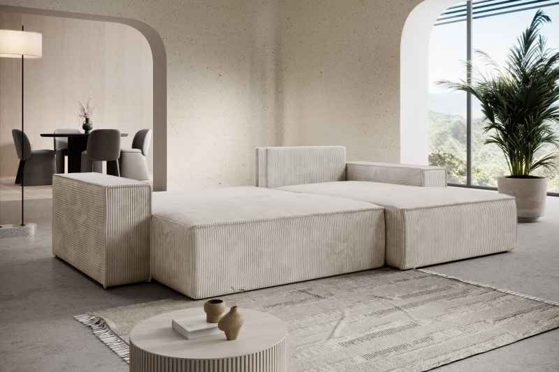 Rozkládací rohová sedačka ADONIS 261x160 zelená