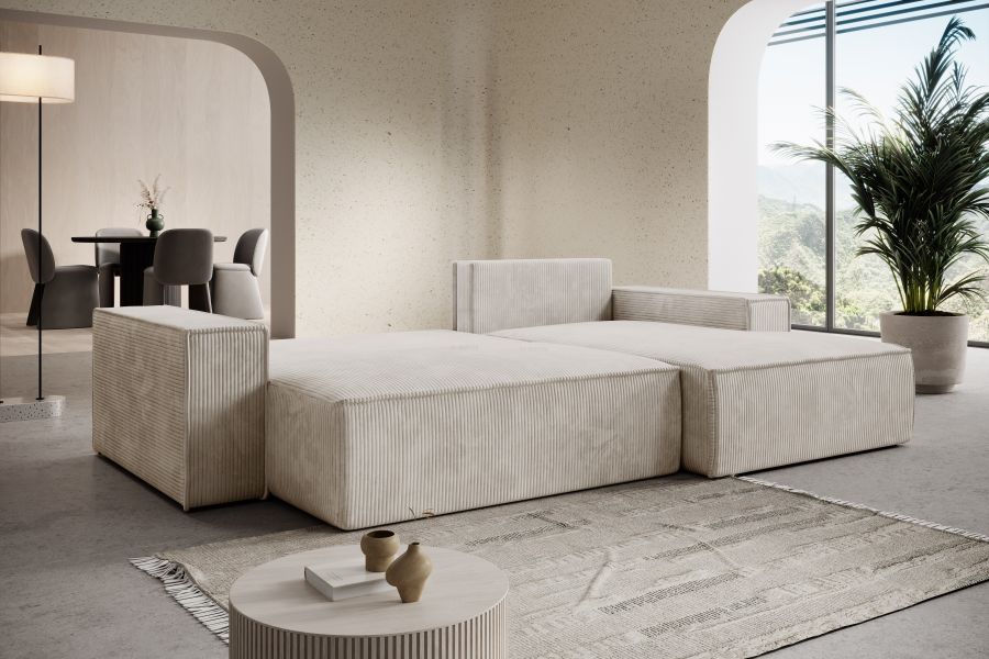 Rozkládací rohová sedačka ADONIS 261x160 šedá