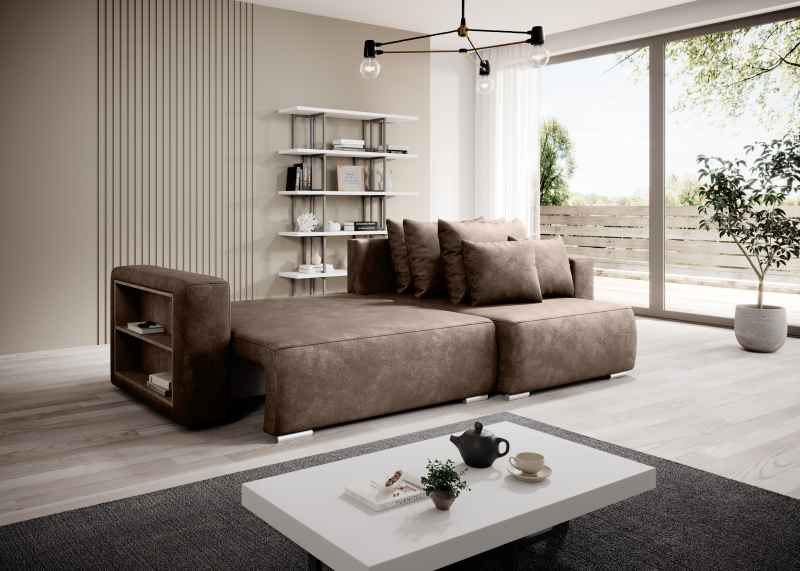 Rozkládací rohová sedačka MARKO 275x152 zelená