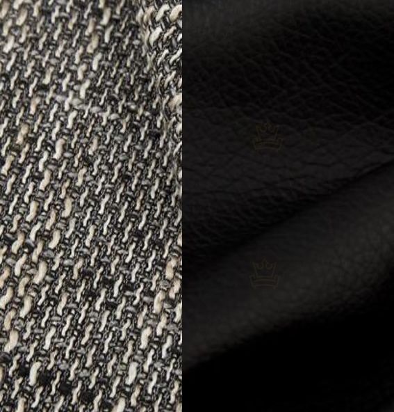 Rozkládací rohová sedačka LUTOS L 245x152 šedá melír / černá