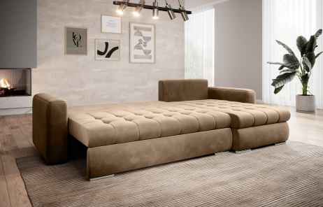 Rozkládací rohová sedačka CANVIA 238x151 zelená