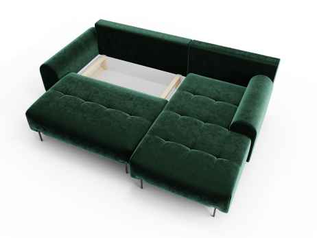 Rozkládací rohová sedačka ARMEN 270x180 tmavě šedá