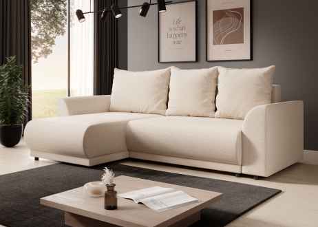 Rozkládací rohová sedačka LIMADOR 243x165 béžová