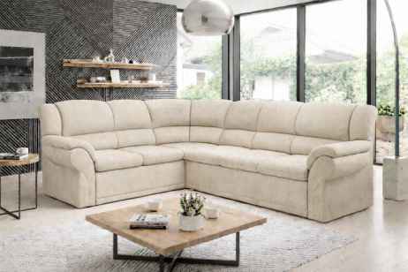Rozkládací rohová sedačka ALEXIA DELUXE 270x220 krémová