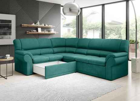 Rozkládací rohová sedačka ALEXIA DELUXE 270x220 krémová