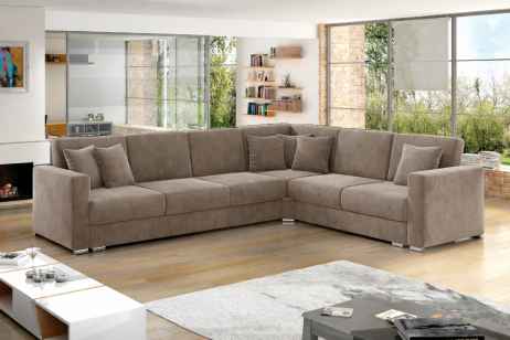 Rohová sedací souprava NERO DELUXE 308x230 světle hnědá