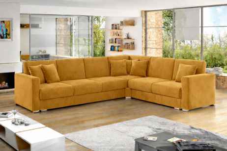 Rohová sedací souprava NERO DELUXE 308x230 okrová