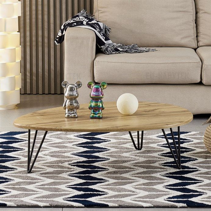 Konferenční stolek 94x69x25cm, mdf, divoký dub, AF-3013 OAK