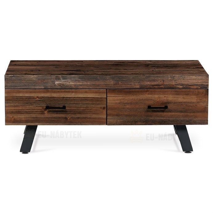 Konferenční stolek 120x60x48cm, masiv, old wood, AHG-536 PINE