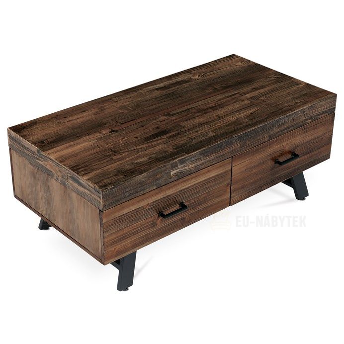 Konferenční stolek 120x60x48cm, masiv, old wood, AHG-536 PINE