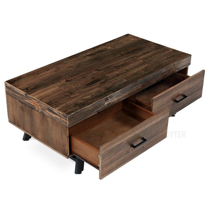 Konferenční stolek 120x60x48cm, masiv, old wood, AHG-536 PINE
