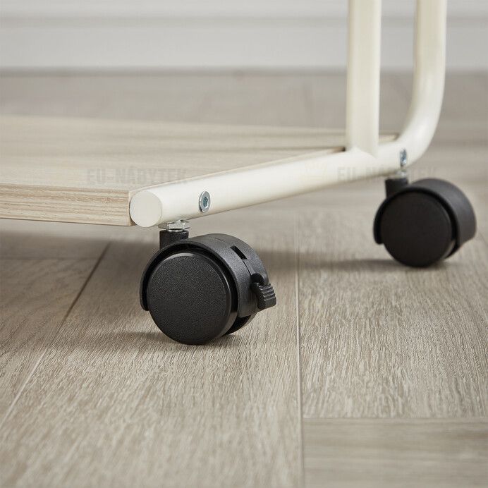 Odkládací stolek 55x32x66cm, mdf, bělený dub, AKF-E1012 CRM