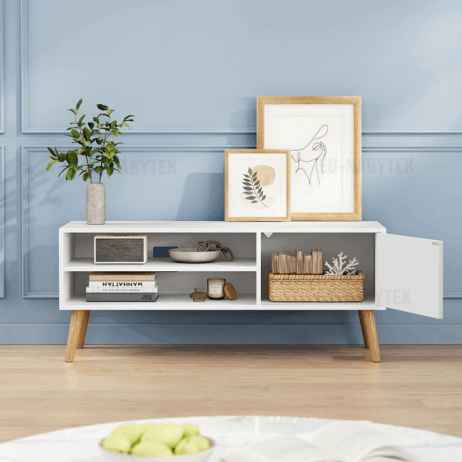 Konferenční stolek 120x40x49cm, mdf, bílá, AKF-E1146 WT