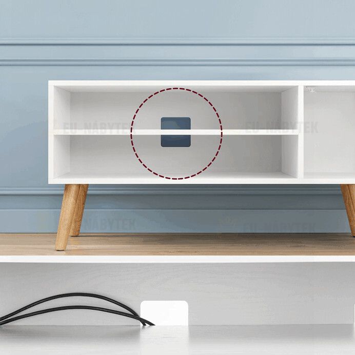 Konferenční stolek 120x40x49cm, mdf, bílá, AKF-E1146 WT