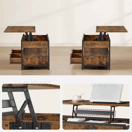 Konferenční stolek 100x50x48cm, mdf, old wood, AKF-E1252 OLW