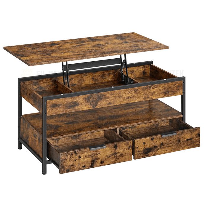 Konferenční stolek 100x50x48cm, mdf, old wood, AKF-E1252 OLW