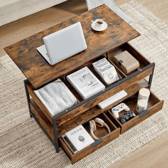 Konferenční stolek 100x50x48cm, mdf, old wood, AKF-E1252 OLW