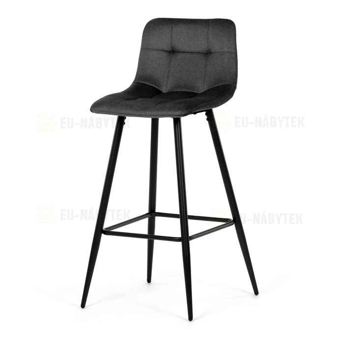 Barová židle, šedá, látka,AUB-X7015 GREY2