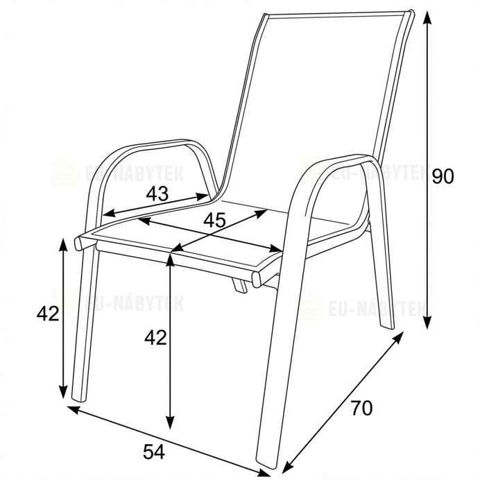 Zahradní židle, kov, síťovina, krémová, AZC-C1000 CRM