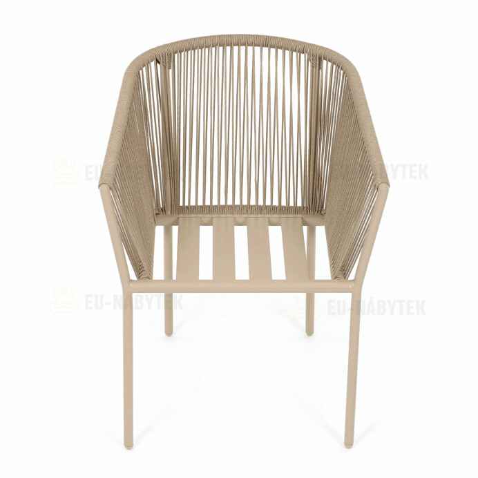 Zahradní židle, hliník, látka, béžová, AZC-C1179 CRM