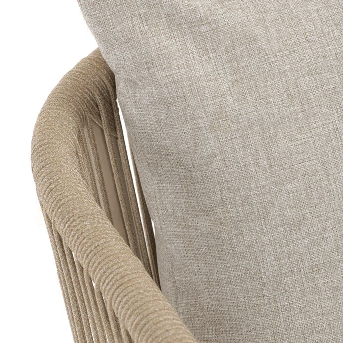 Zahradní židle, hliník, látka, béžová, AZC-C1179 CRM