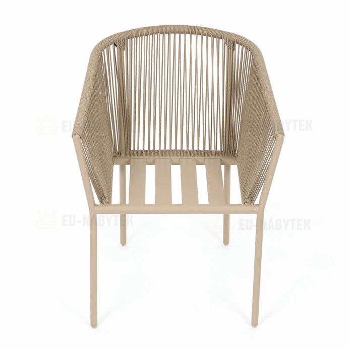 Zahradní židle, hliník, látka, béžová, AZC-C1179 CRM
