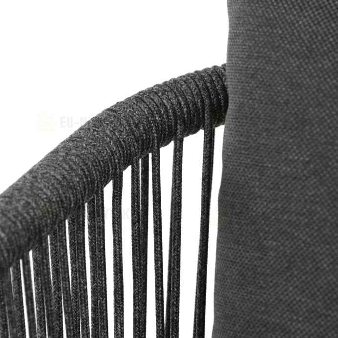 Zahradní židle, hliník, látka, šedá, AZC-C1179 GREY