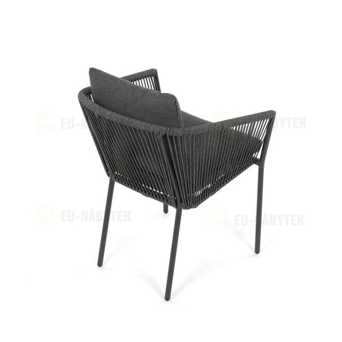 Zahradní židle, hliník, látka, šedá, AZC-C1179 GREY