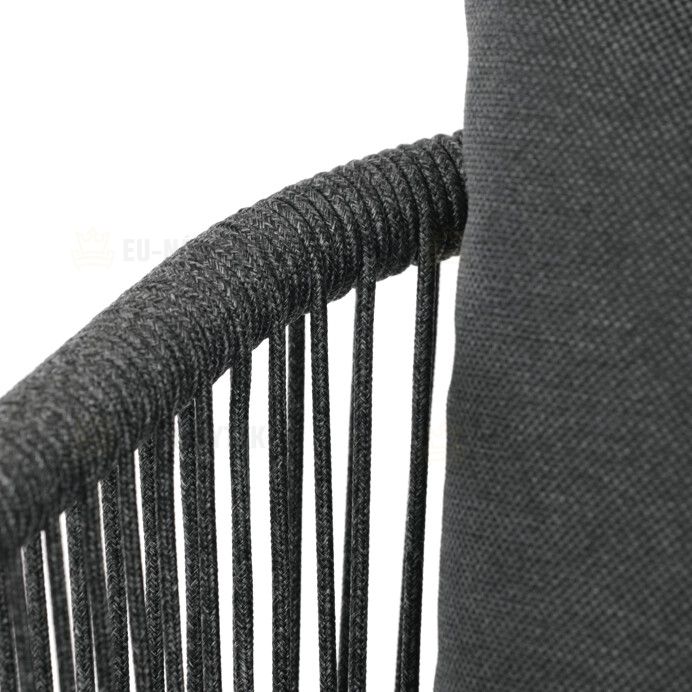 Zahradní židle, hliník, látka, šedá, AZC-C1179 GREY