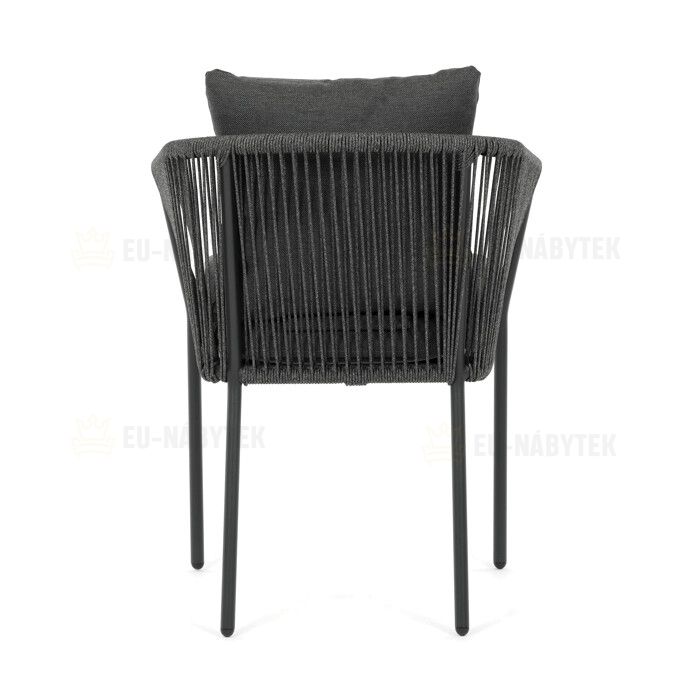 Zahradní židle, hliník, látka, šedá, AZC-C1179 GREY