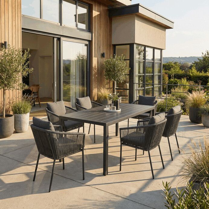 Zahradní židle, hliník, látka, šedá, AZC-C1179 GREY