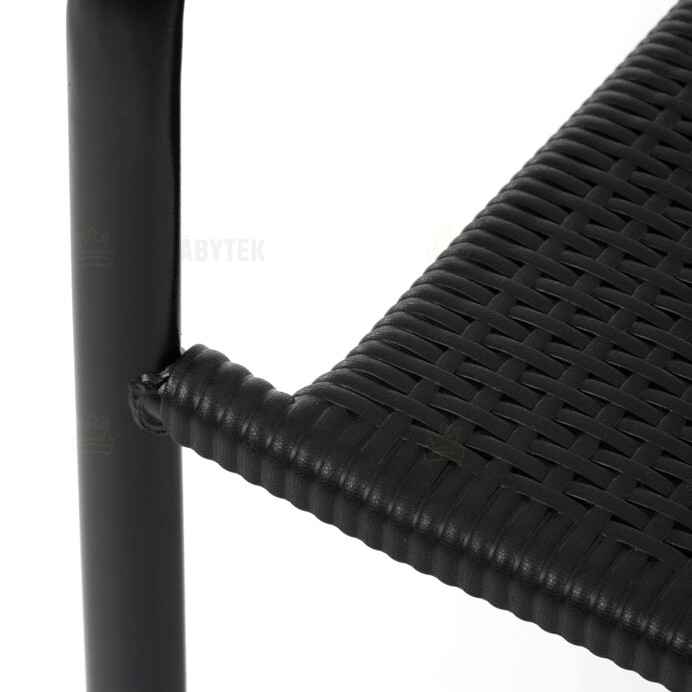 Zahradní židle, kov, plast, černá, AZC-H1021 BK
