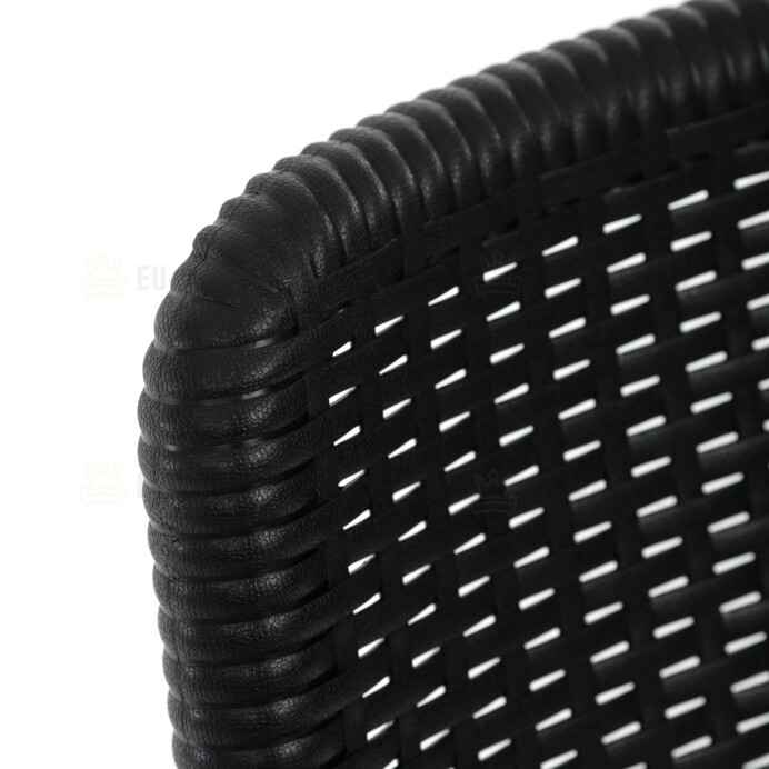 Zahradní židle, kov, plast, černá, AZC-H1021 BK