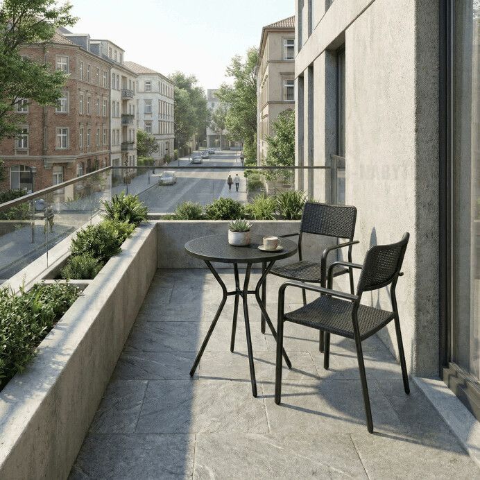 Zahradní židle, kov, plast, černá, AZC-H1021 BK