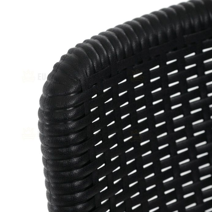 Zahradní židle, kov, plast, černá, AZC-H1021 BK