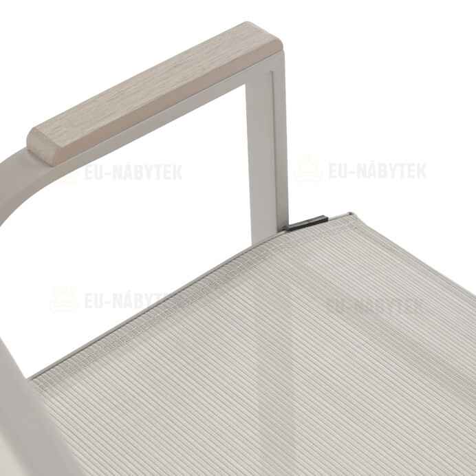 Zahradní židle, kov, síťovina, béžová, AZC-S1048 CRM