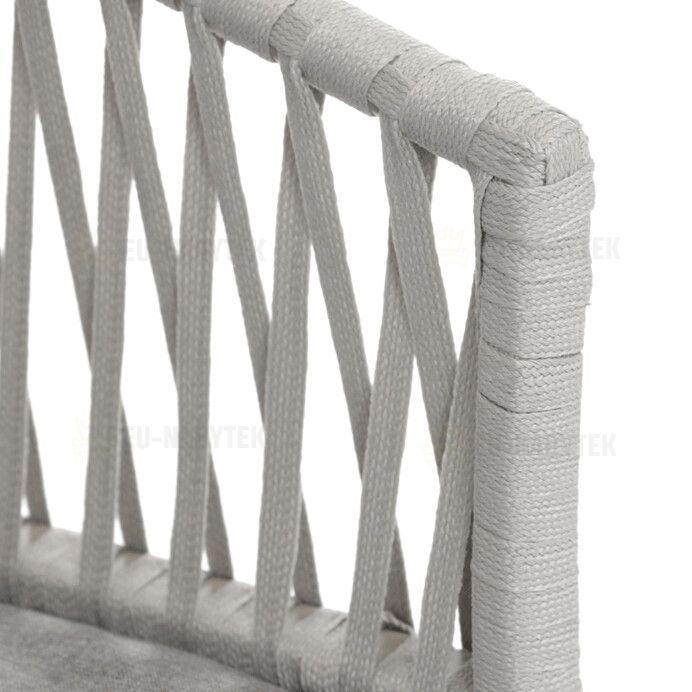 Zahradní židle, kov, polyratan, béžová, AZC-S1430 CRM