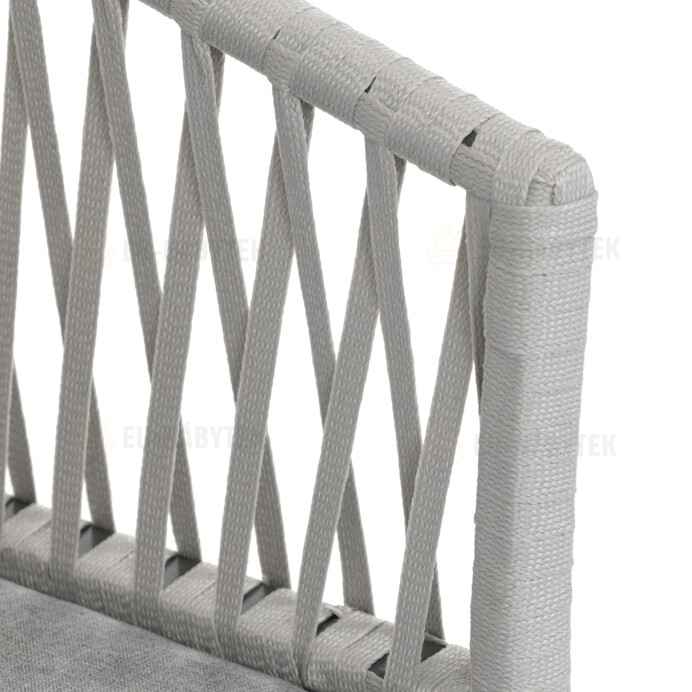 Zahradní židle, kov, polyratan, šedá, AZC-S1430 GREY