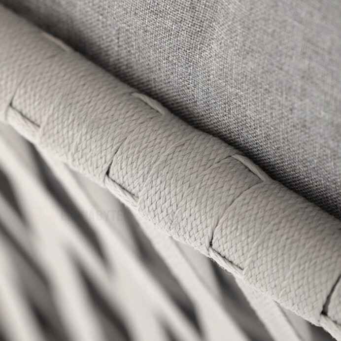 Zahradní židle, kov, polyratan, šedá, AZC-S1430 GREY