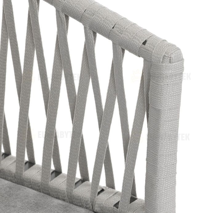 Zahradní židle, kov, polyratan, šedá, AZC-S1430 GREY