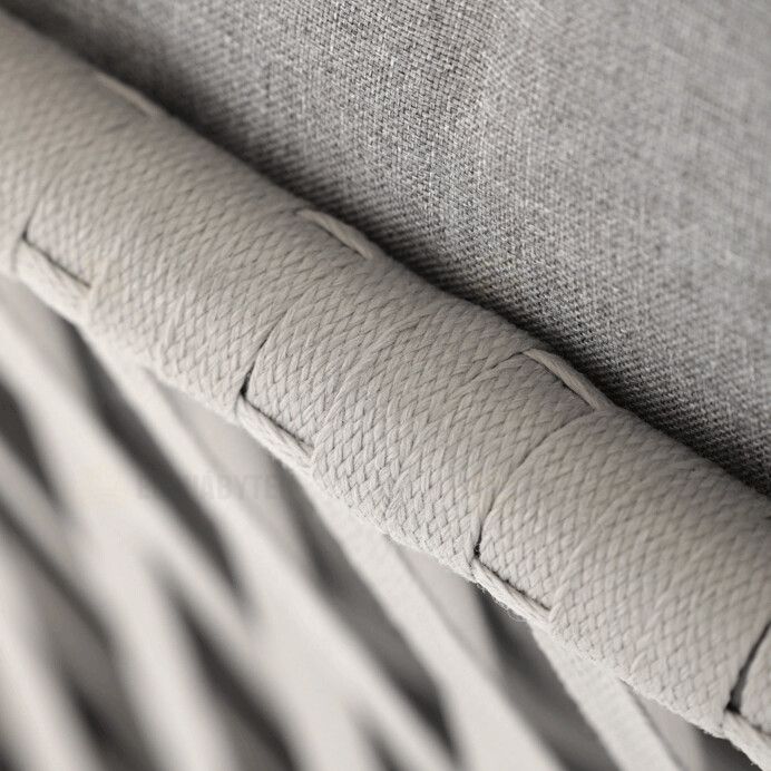 Zahradní židle, kov, polyratan, šedá, AZC-S1430 GREY