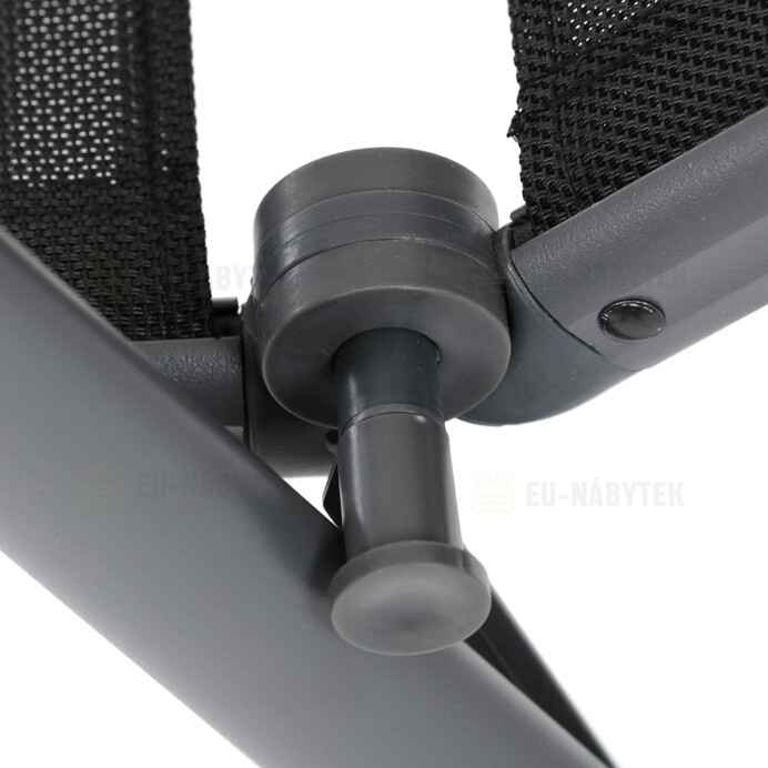 Zahradní židle, hliník, síťovina, šedá, AZC-W1408 GREY