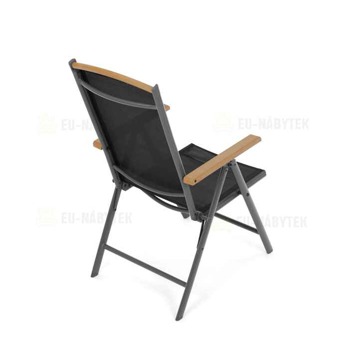 Zahradní židle, hliník, síťovina, šedá, AZC-W1408 GREY