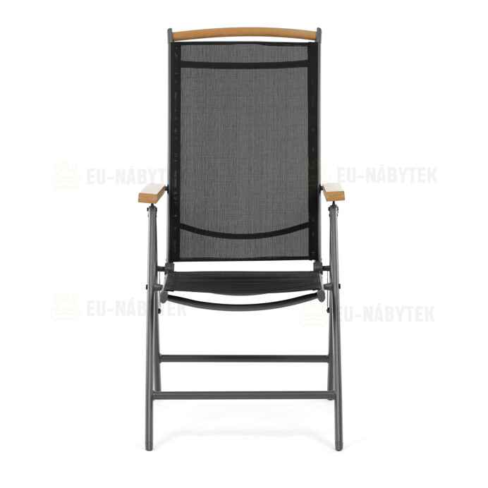 Zahradní židle, hliník, síťovina, šedá, AZC-W1408 GREY