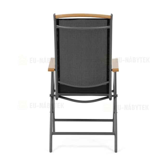 Zahradní židle, hliník, síťovina, šedá, AZC-W1408 GREY