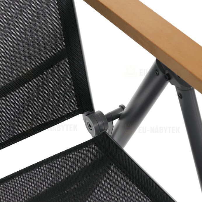 Zahradní židle, hliník, síťovina, šedá, AZC-W1408 GREY