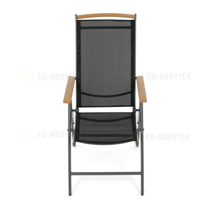 Zahradní židle, hliník, síťovina, šedá, AZC-W1408 GREY