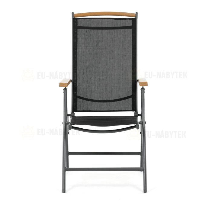 Zahradní židle, hliník, síťovina, šedá, AZC-W1408 GREY