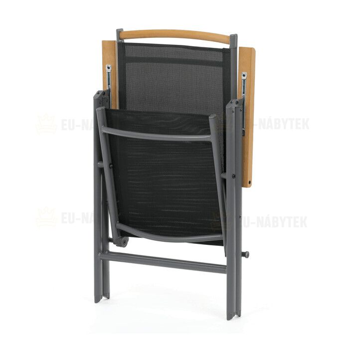 Zahradní židle, hliník, síťovina, šedá, AZC-W1408 GREY