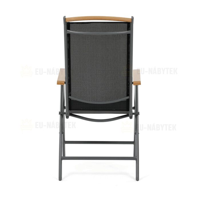 Zahradní židle, hliník, síťovina, šedá, AZC-W1408 GREY